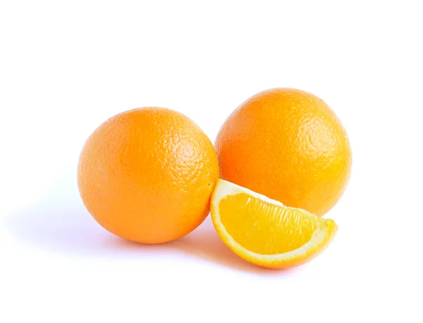 Duas frutas laranja e lóbulo — Fotografia de Stock