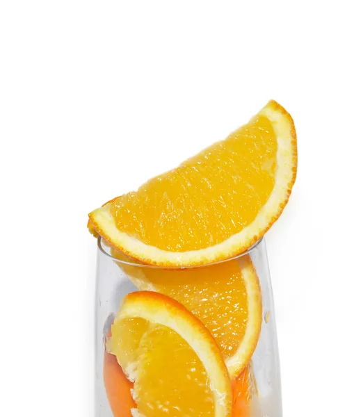 Cristal con lóbulo de frutas naranjas — Foto de Stock