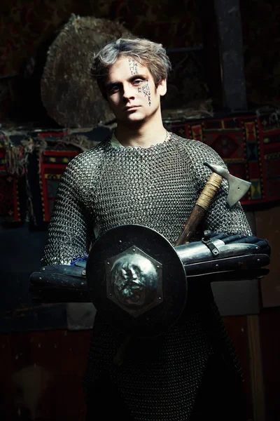Средневековый воин — стоковое фото
