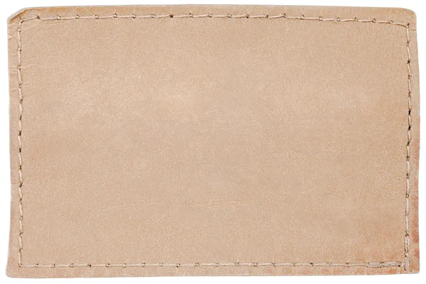 Prázdné kožené džíny popisek na bílém pozadí — Stock fotografie