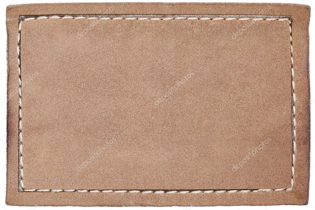 Blank leather jeans label on white — Stock Photo © babenkodenis #4634357