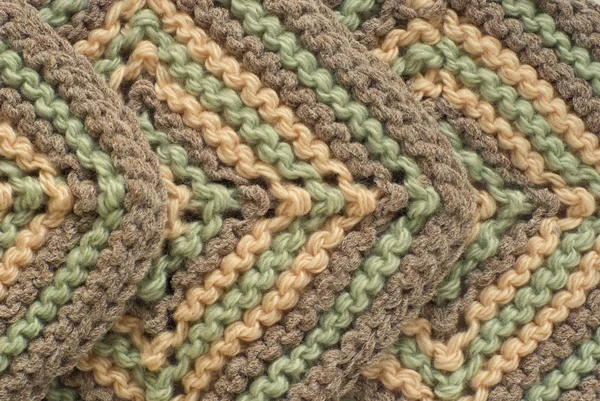 Pletené Pruhované Tkaniny Vyroben Ručně — Stock fotografie