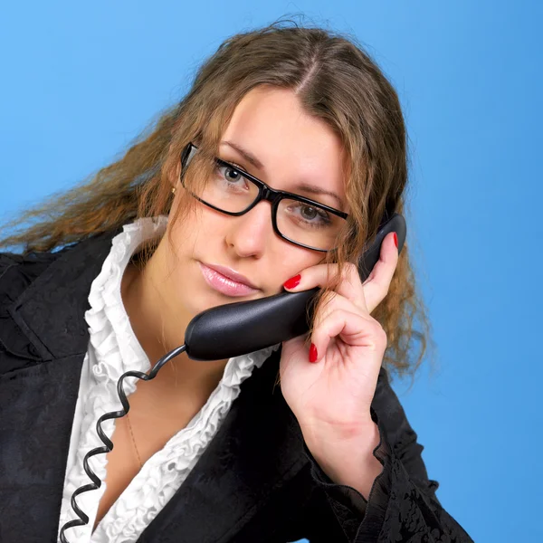 Biznes kobieta telefon rozmowy — Zdjęcie stockowe