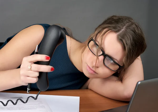 Tired businesswoman — Stock Photo, Image