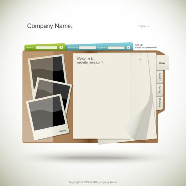 Website design template clipart