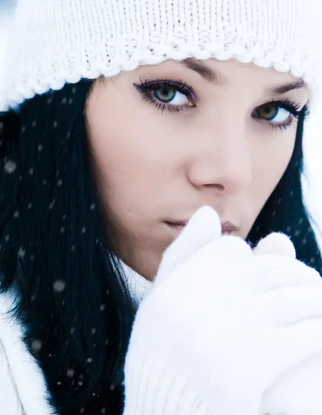 Зимняя девушка Стоковое Фото