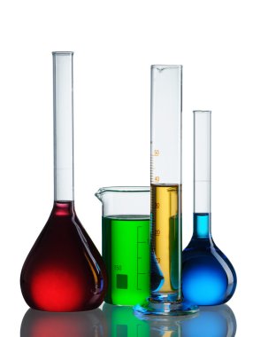 Chemical flasks clipart