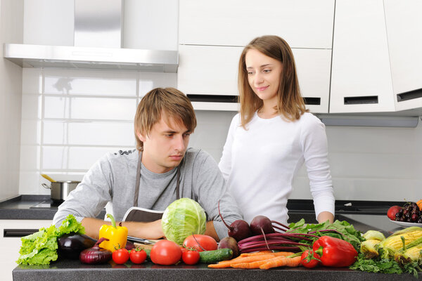Couple cooking