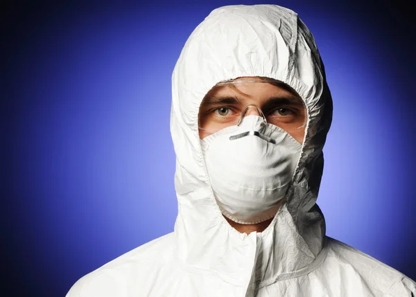 防護服 マスクの科学者 — ストック写真