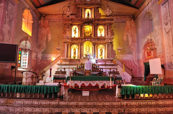 stock image Inside of a very old catholic church