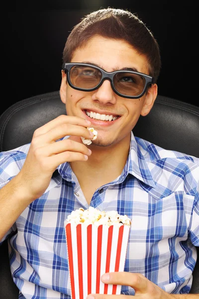 Young man at cinema — Stock Photo, Image