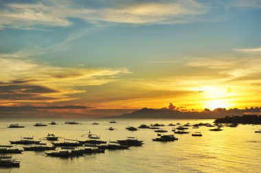 Beautiful sunset at Panglao, Philippines clipart