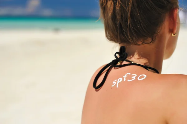 Sunscreen lotion — Stock Photo, Image