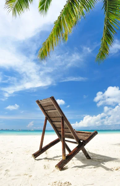 Chaise lounge at beach — Stock Photo, Image