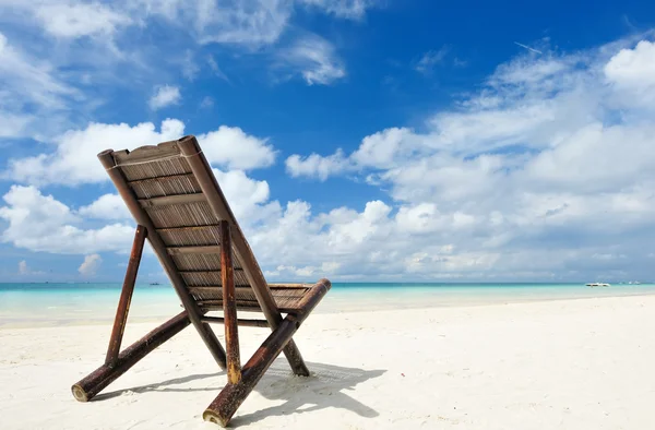 Chaise lounge at beach — Stock Photo, Image