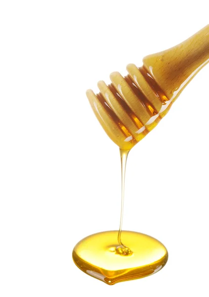Naběračky a medu — Stock fotografie