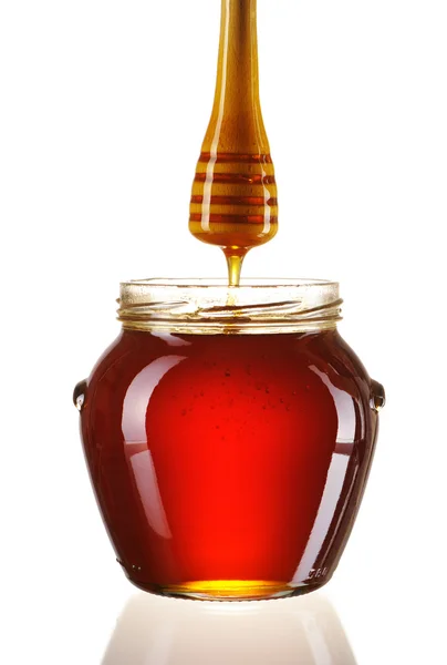 Mézes és mártogatós üveg. — Stock Fotó