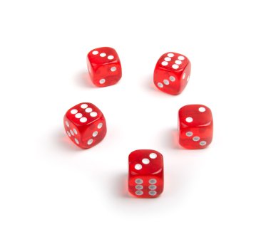 Red dices clipart