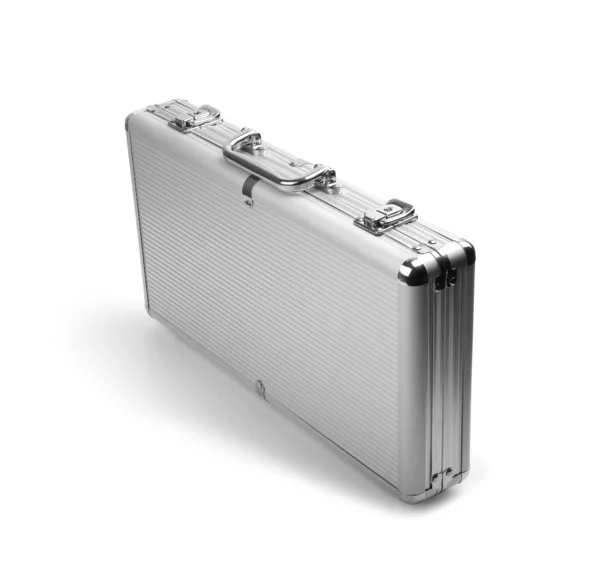 Silver briefcase — Stock Photo, Image