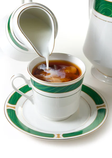 Čaj s mlékem — Stock fotografie