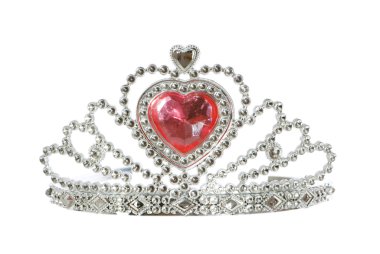 Silver diadem isolated on the white background clipart
