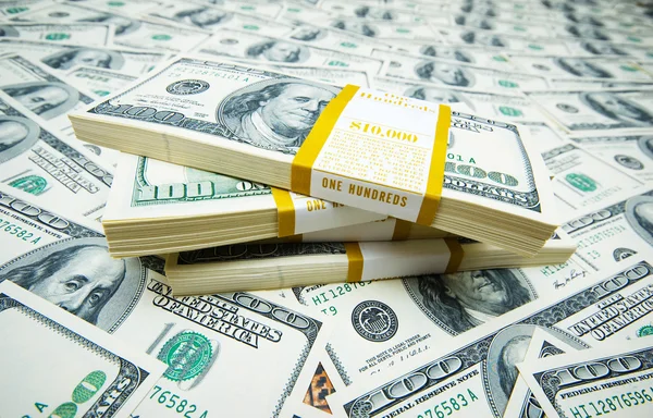 お金の背景にドルのスタック — ストック写真