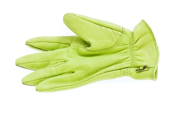 Lederen handschoenen geïsoleerd op de witte achtergrond — Stockfoto