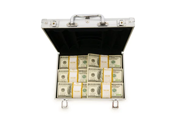 Dinero en el caso aislado en blanco —  Fotos de Stock