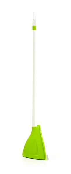 Pulizia scopa isolata sullo sfondo bianco — Foto Stock