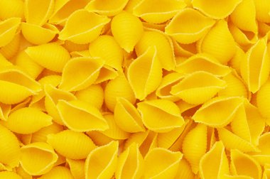 Close up of italian pasta - spiral shaped clipart
