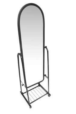 Tall mirror isolated on the white background clipart