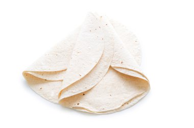 Traditional azeri lavash (bread) isolated on white clipart