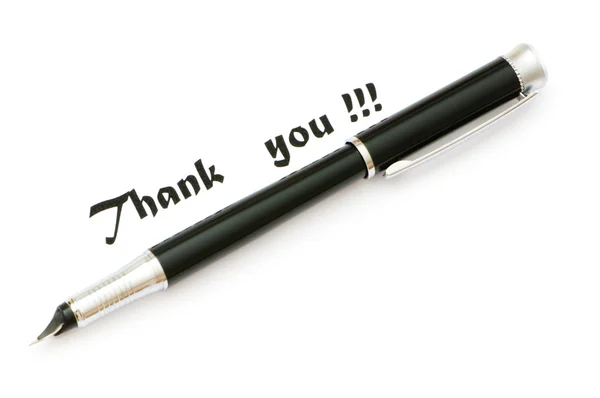 Köszönöm az üzenetet, és a fehér toll — Stock Fotó