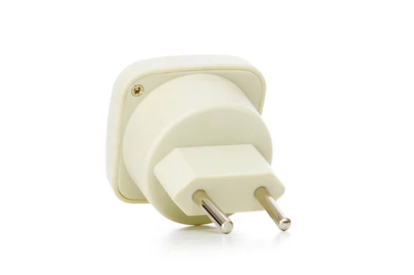 Elektryczne adapter na białym tle na białym tle — Zdjęcie stockowe
