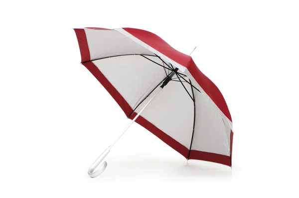 Kleurrijke paraplu geïsoleerd op de witte achtergrond — Stockfoto