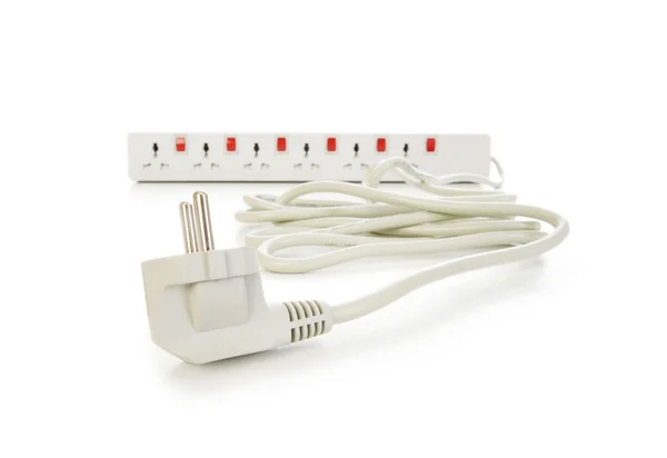 Extension cord isolated on the white background — Stock Photo, Image