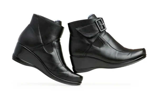 Czarne buty odizolowane na białym tle — Zdjęcie stockowe