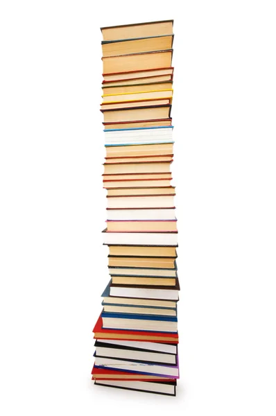 Montón de libros aislados en el blanco —  Fotos de Stock