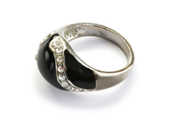 孤立在白色背景上的珠宝首饰戒指 — 图库照片