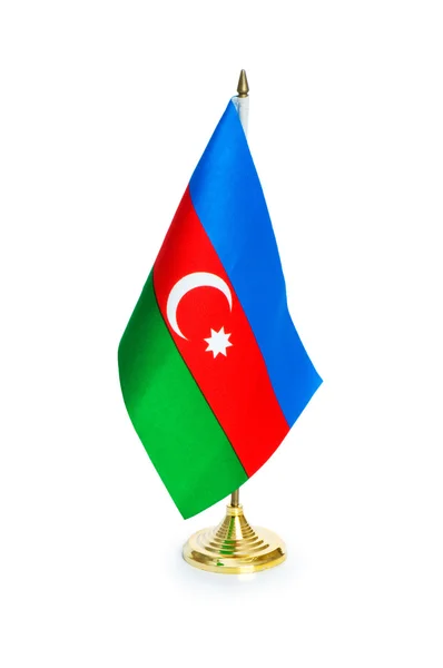 Flaga Azerbejdżanu na białym tle — Zdjęcie stockowe