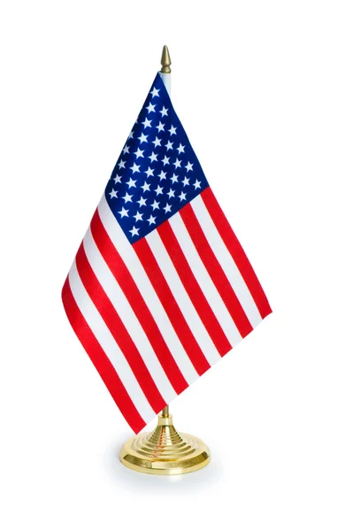 Bandiera USA isolata sullo sfondo bianco — Foto Stock