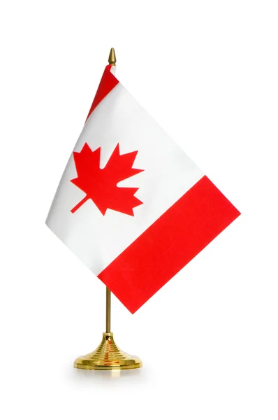 Bandera de Canadá aislada sobre fondo blanco —  Fotos de Stock
