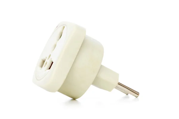 Elektromos adapter elszigetelt fehér background — Stock Fotó