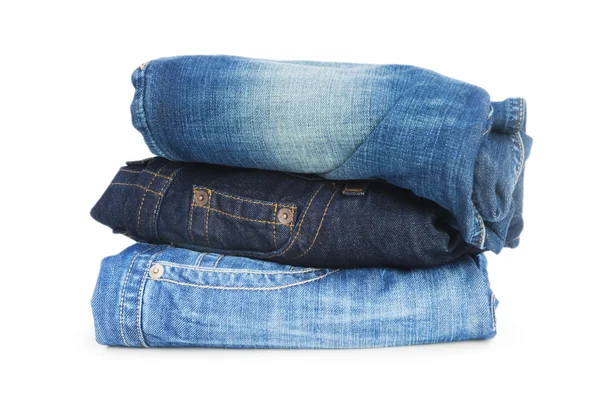 Pair of jeans isolated on the white background — Stock Photo, Image