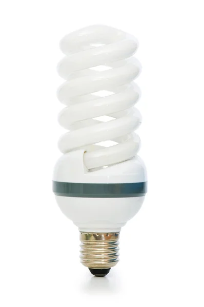 Lampe à économie d'énergie isolée sur le fond blanc — Photo