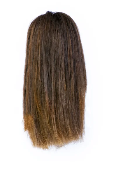 Parrucca capelli isolati sul bianco — Foto Stock