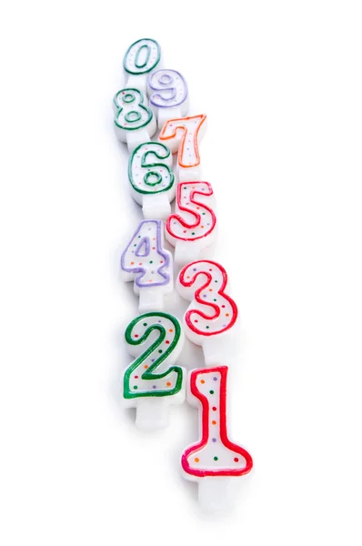 Birthday candles isolated on the white background — Stock Photo, Image