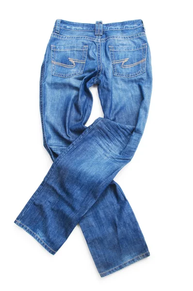 Pair of jeans isolated on the white background — Stock Photo, Image