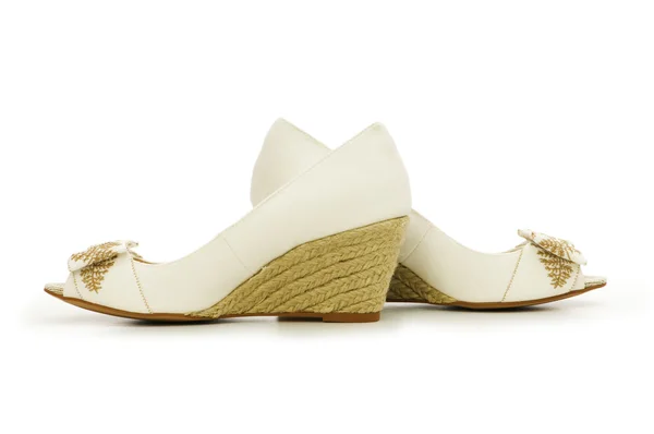 Sapatos de mulher isolados no fundo branco — Fotografia de Stock