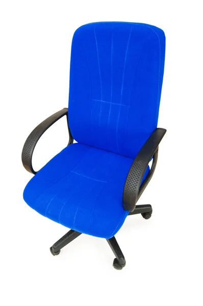 Niebieskie krzesło na białym tle — Zdjęcie stockowe